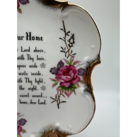 God Bless Our Home Prayer Plate HandPainted ESD Japan Enterprise Exclusiv KF7316 - Picture 4 of 12